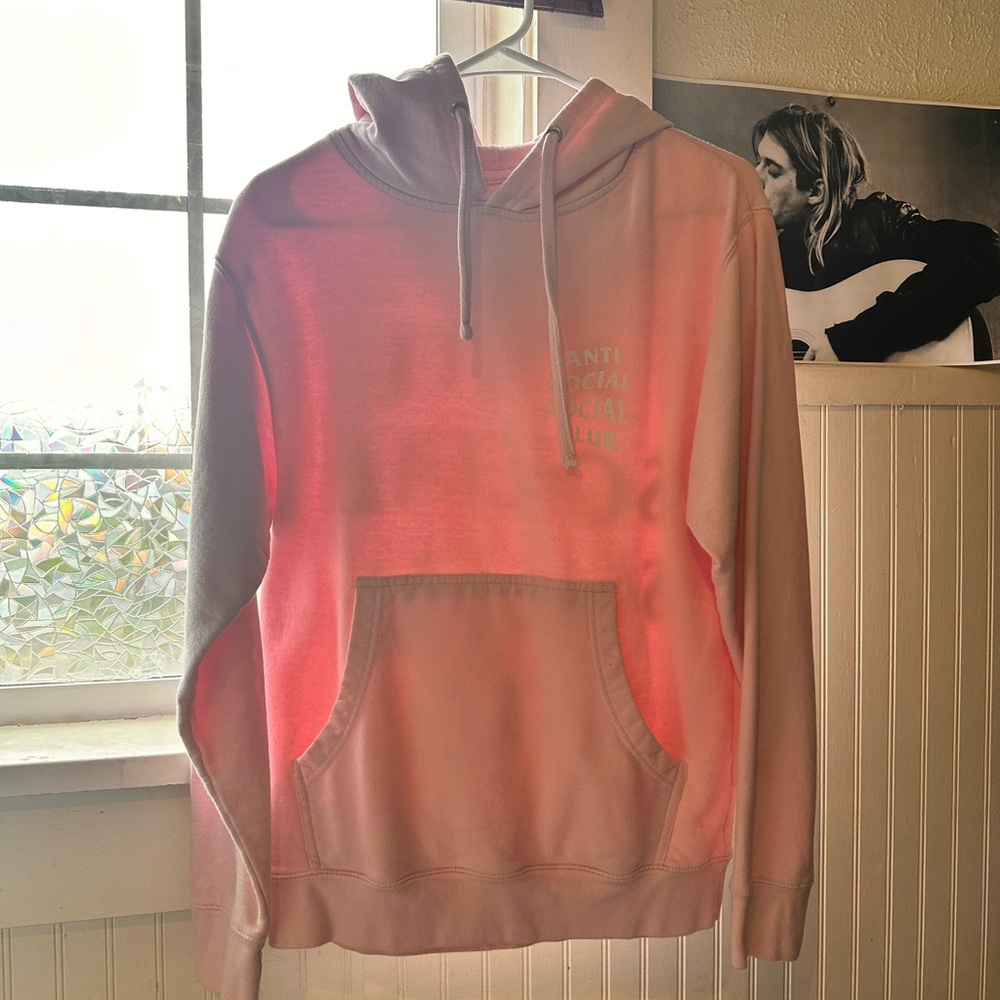 Anti Social Social Club pink hoodie worn once - Picture 5 of 6